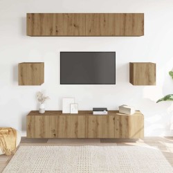Ensemble de meuble TV mural 6 pcs chêne artisanal 584354584354