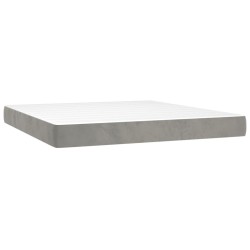 Matelas de lit à ressorts ensachés fermeté moyenne 152x203x20 cm velours 584359584359