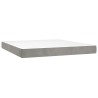Matelas de lit à ressorts ensachés fermeté moyenne 152x203x20 cm velours 584359584359