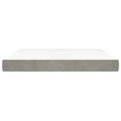 Matelas de lit à ressorts ensachés fermeté moyenne 152x203x20 cm velours 584359584359