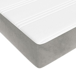 Matelas de lit à ressorts ensachés fermeté moyenne 152x203x20 cm velours 584359584359