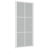 Porte intérieure 93x201,5 cm Blanc Verre mat et aluminium 584370584370