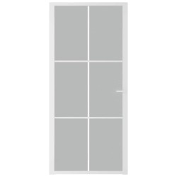 Porte intérieure 93x201,5 cm Blanc Verre mat et aluminium 584370584370