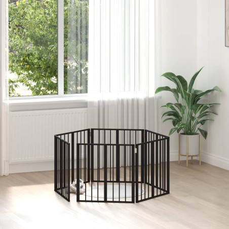 Porte pour chien 6 pcs Noir 60 x 60 cm Acier galvanisé 584372584372