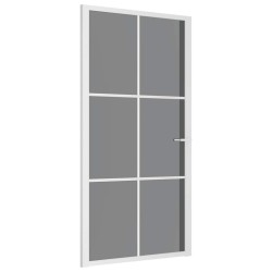 Porte intérieure 102,5x201,5 cm Blanc Verre ESG et aluminium 584375584375