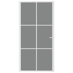 Porte intérieure 102,5x201,5 cm Blanc Verre ESG et aluminium 584375584375