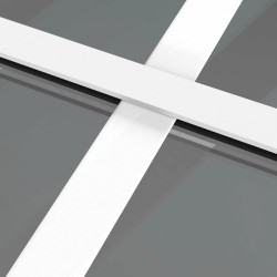 Porte intérieure 102,5x201,5 cm Blanc Verre ESG et aluminium 584375584375