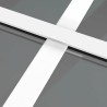 Porte intérieure 102,5x201,5 cm Blanc Verre ESG et aluminium 584375584375