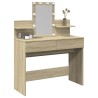 Coiffeuse avec LED chêne sonoma 100x40x130 cm 584376584376