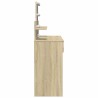 Coiffeuse avec LED chêne sonoma 100x40x130 cm 584376584376