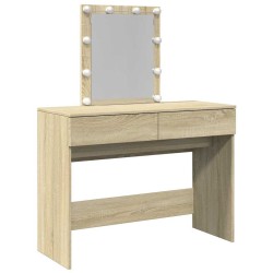 Coiffeuse avec LED chêne sonoma 100x40x130 cm 584377584377