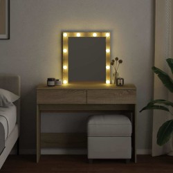 Coiffeuse avec LED chêne sonoma 100x40x130 cm 584377584377