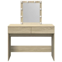 Coiffeuse avec LED chêne sonoma 100x40x130 cm 584377584377