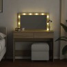Coiffeuse avec LED chêne sonoma 100x40x120 cm 584378584378