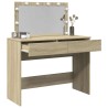 Coiffeuse avec LED chêne sonoma 100x40x120 cm 584378584378