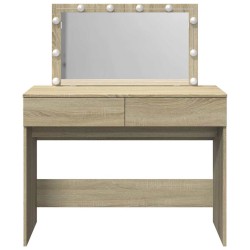 Coiffeuse avec LED chêne sonoma 100x40x120 cm 584378584378