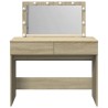 Coiffeuse avec LED chêne sonoma 100x40x120 cm 584378584378