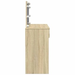 Coiffeuse avec LED chêne sonoma 100x40x120 cm 584378584378