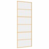 Porte coulissante doré 76x205 cm verre ESG clair et aluminium 584379584379