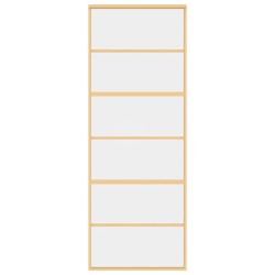 Porte coulissante doré 76x205 cm verre ESG clair et aluminium 584379584379