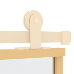 Porte coulissante doré 76x205 cm verre ESG clair et aluminium 584379584379