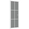 Porte intérieure 76x201,5 cm Blanc Verre ESG et aluminium 584381584381