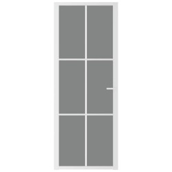Porte intérieure 76x201,5 cm Blanc Verre ESG et aluminium 584381584381