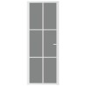 Porte intérieure 76x201,5 cm Blanc Verre ESG et aluminium 584381584381