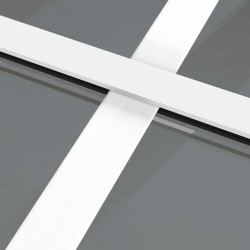 Porte intérieure 76x201,5 cm Blanc Verre ESG et aluminium 584381584381