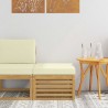 Pouf d'Extérieur Bois d'Acacia Massif Blanc 584382584382
