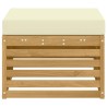 Pouf d'Extérieur Bois d'Acacia Massif Blanc 584382584382