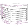 Pouf d'Extérieur Bois d'Acacia Massif Blanc 584382584382