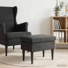 Pouf Noir 55 x 35 x 41 cm Velours 584384584384