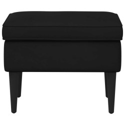Pouf Noir 55 x 35 x 41 cm Velours 584384584384