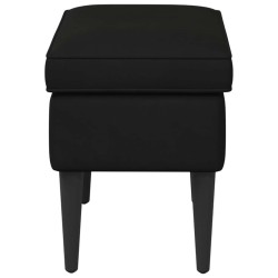 Pouf Noir 55 x 35 x 41 cm Velours 584384584384