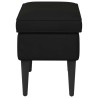 Pouf Noir 55 x 35 x 41 cm Velours 584384584384