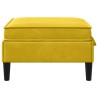 Pouf avec Rangement Jaune Velours 584386584386