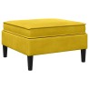 Pouf avec Rangement Jaune Velours 584386584386