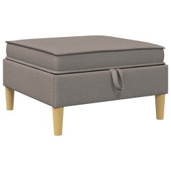 Pouf avec Rangement Taupe Tissu 584387584387