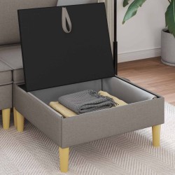 Pouf avec Rangement Taupe Tissu 584387584387