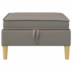 Pouf avec Rangement Taupe Tissu 584387584387