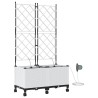 Porte-plante de jardin avec irrigation et roues 2 pc Blanc PP 584389584389