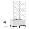 Porte-plante de jardin avec irrigation et roues 2 pc Blanc PP 584389584389
