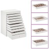 Coffret à bijoux 10 niveaux avec porte-montres Blanc 29 x 20,5 x 40,5 cm 584390584390
