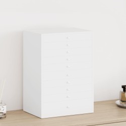Coffret à bijoux 10 niveaux avec porte-montres Blanc 29 x 20,5 x 40,5 cm 584390584390