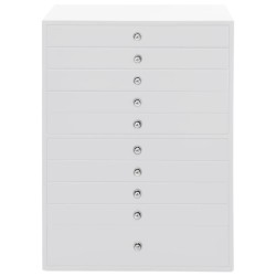 Coffret à bijoux 10 niveaux avec porte-montres Blanc 29 x 20,5 x 40,5 cm 584390584390