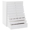 Coffret à bijoux 10 niveaux avec porte-montres Blanc 29 x 20,5 x 40,5 cm 584390584390