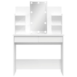 Coiffeuse avec lumières LED blanc 96x40x142 cm 584393584393