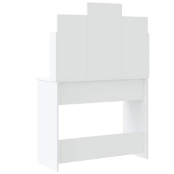Coiffeuse avec lumières LED blanc 96x40x142 cm 584393584393