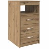 Commode chêne artisanal 40x50x76 cm bois d'ingénierie 584396584396